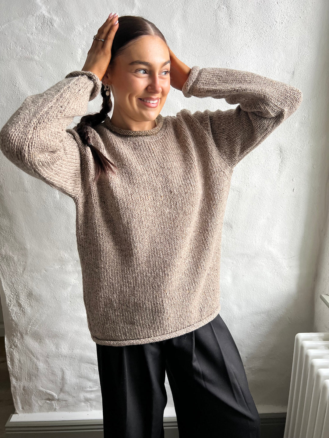Rollneck Sweater in Oat