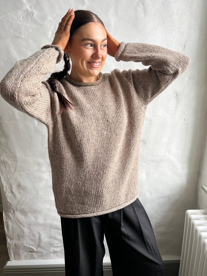 Rollneck Sweater in Oat