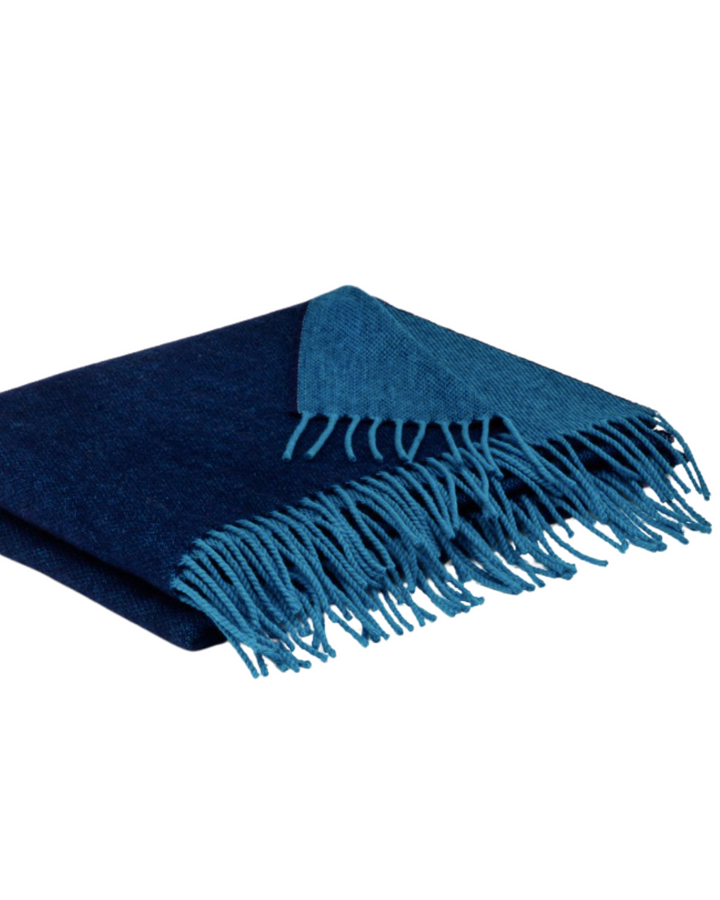 Merino Lambswool Pashmina in Sapphire & Turquoise