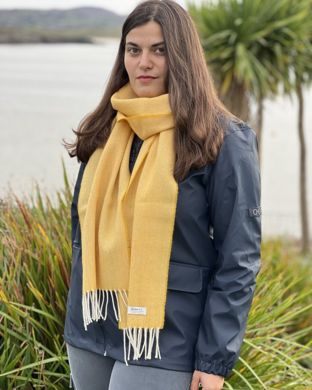 Lambswool Scarf in Sunflower