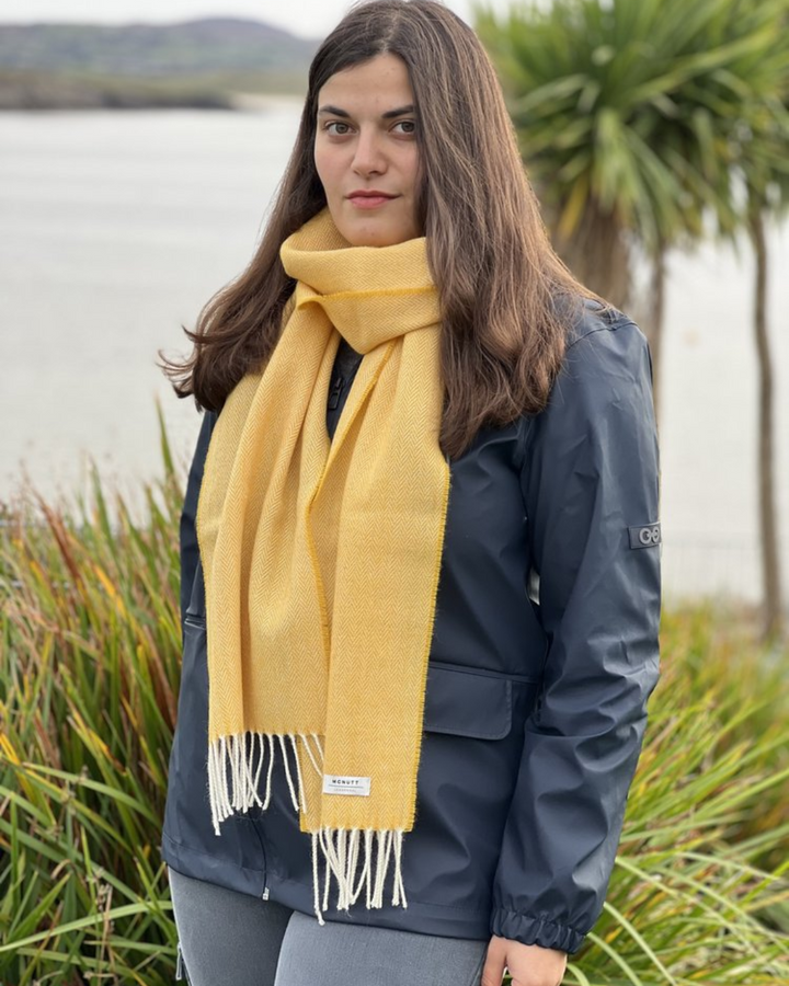 Lambswool Scarf in Sunflower