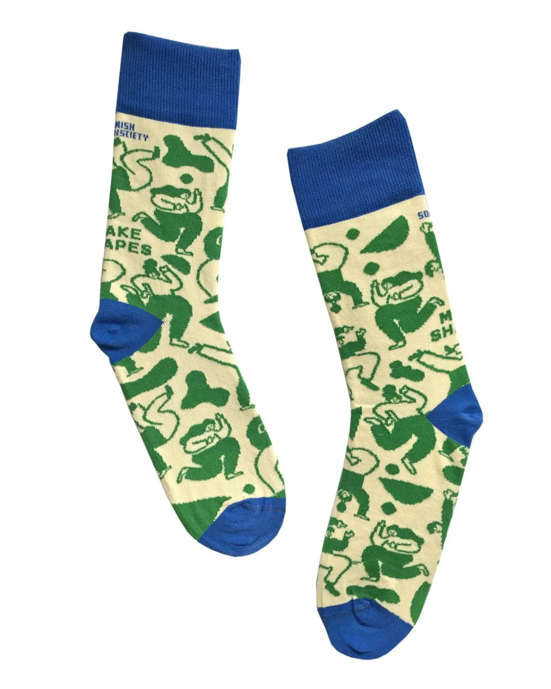 Make Shapes Socks in Green