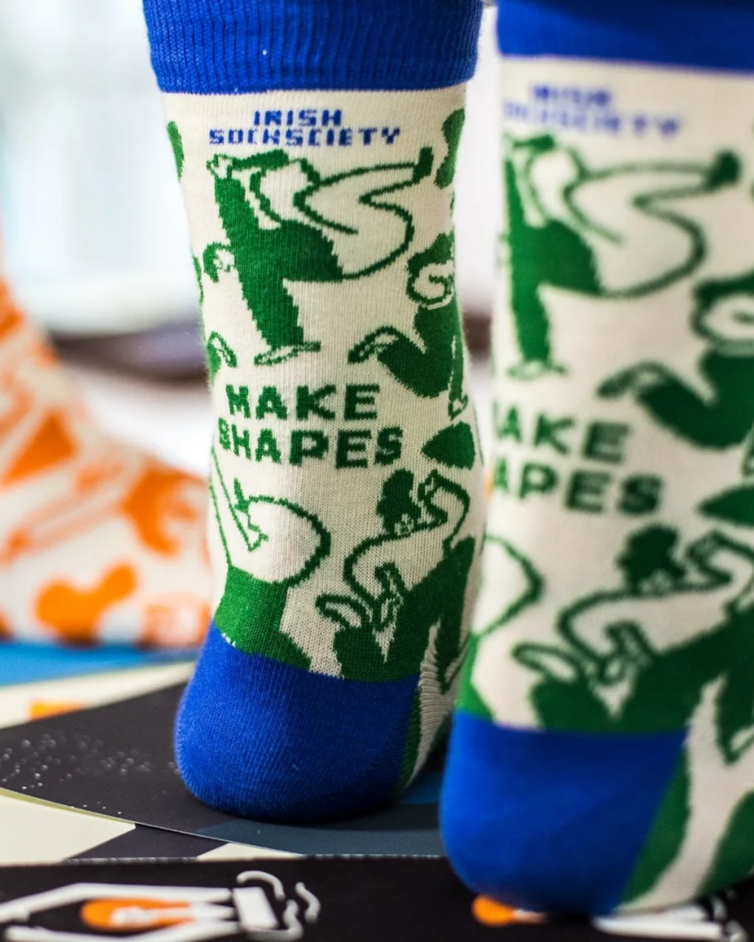 Make Shapes Socks in Green