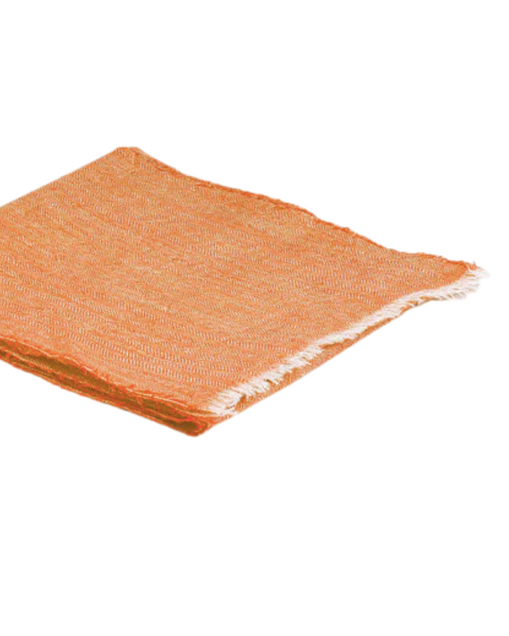 Irish Linen Scarf in Nectarine