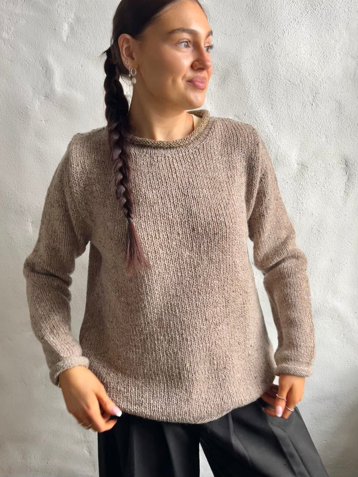 Rollneck Sweater in Oat