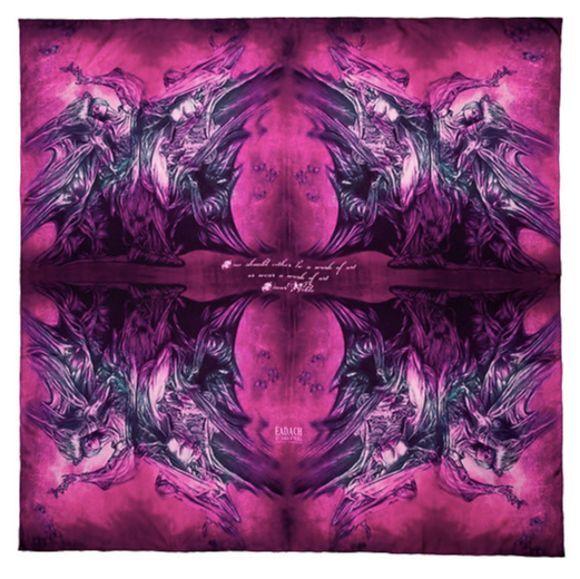 Silk Scarf in Banshee Pink -  Large