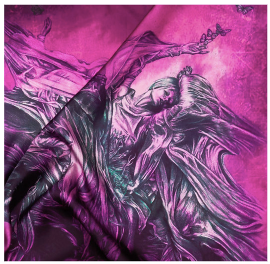 Silk Scarf in Banshee Pink -  Large
