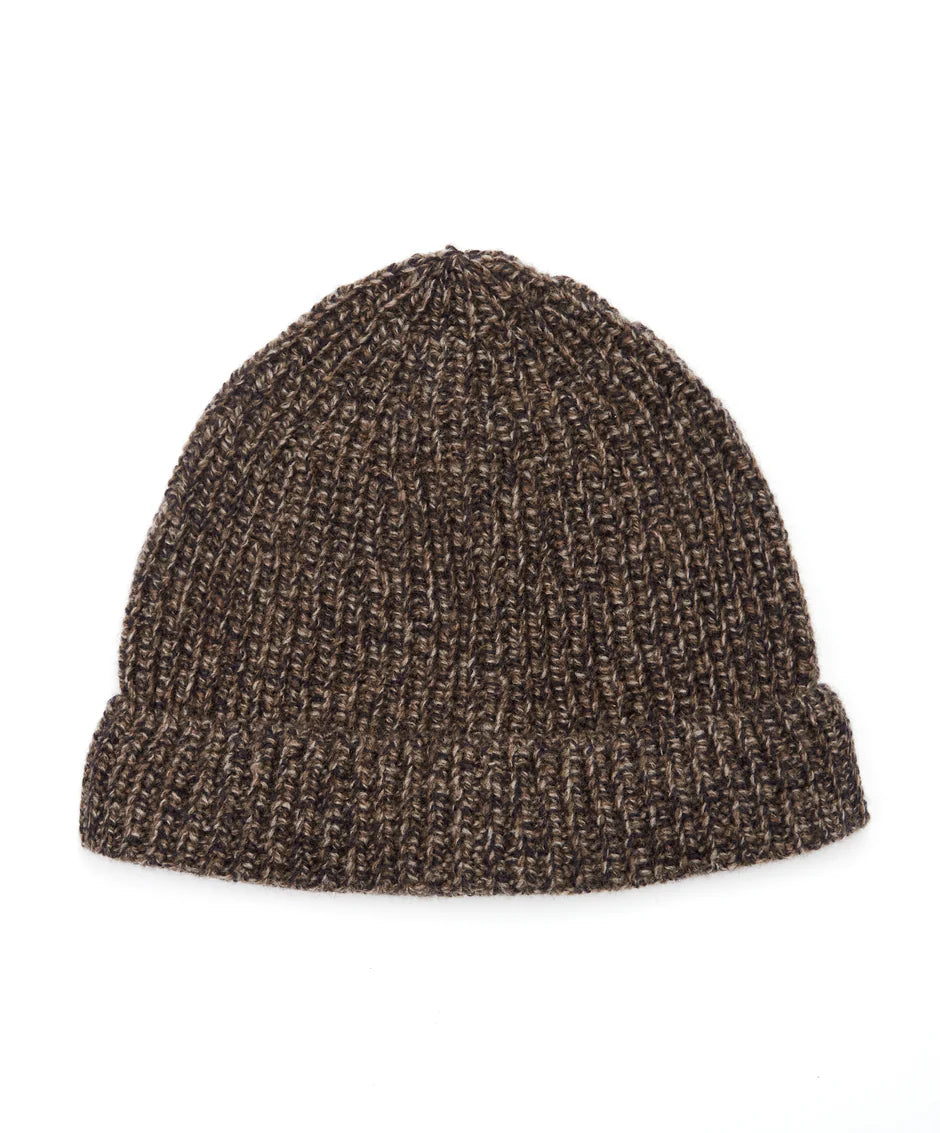 Merino Blend Beanie Hat in Shadow