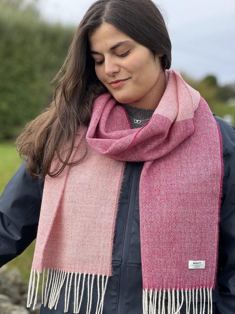 Merino Lambswool Scarf in Glam Wave