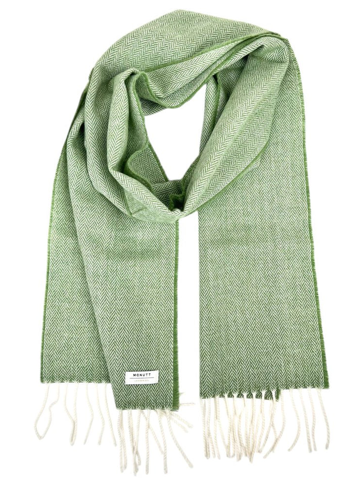 Merino Lambswool Scarf in Golf Green