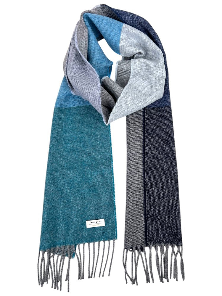 Merino Lambswool Scarf in Marine Stripe
