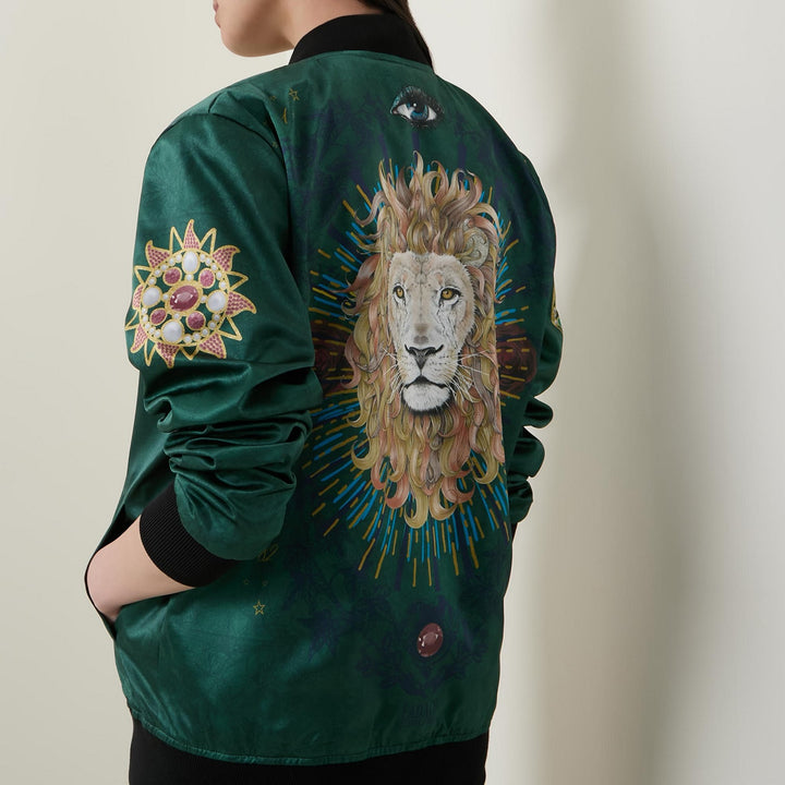 Merrion Green Silk Bomber