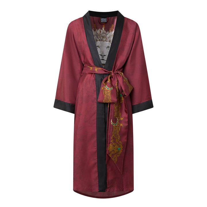 Merrion Red Silk Kimono