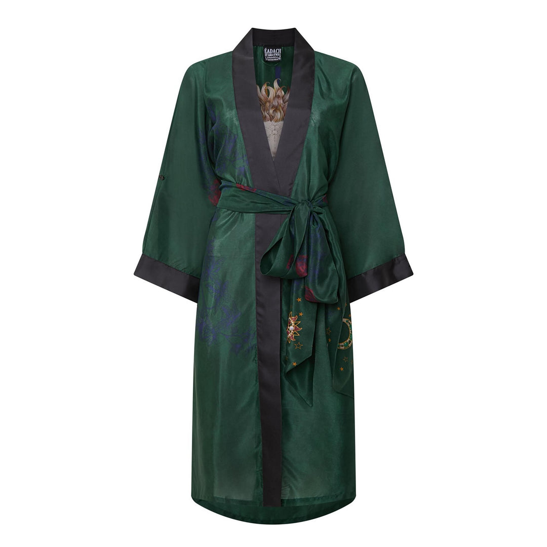 Merrion Green Silk Kimono