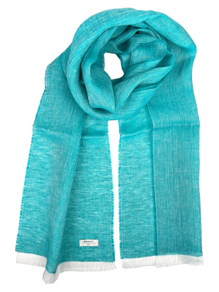 Irish Linen Scarf Peacock