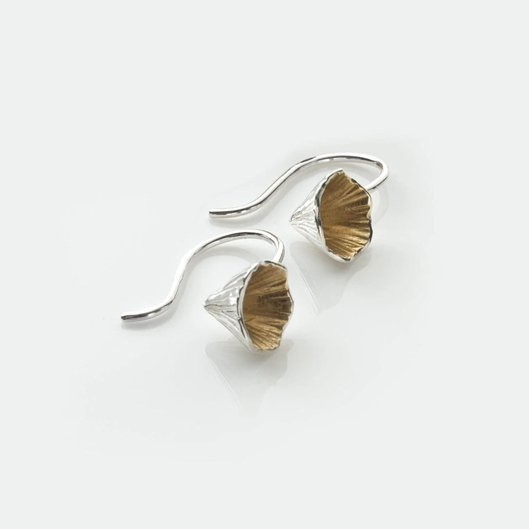 Shell Cone Sml Drop Earrings 22ct plating