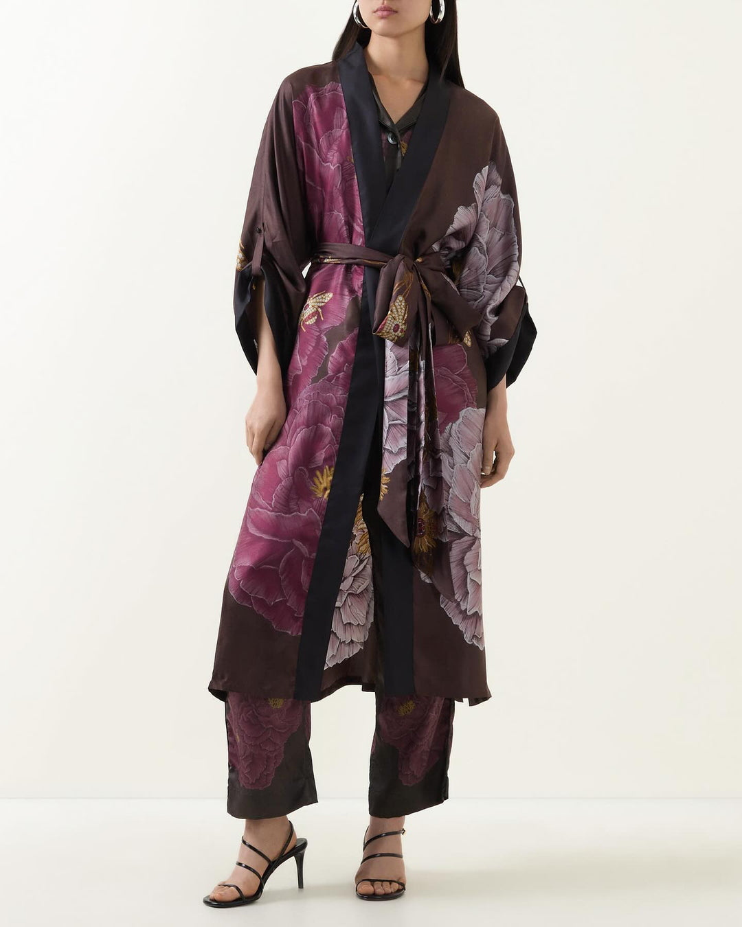 Valentine Burgundy/Brown Kimono
