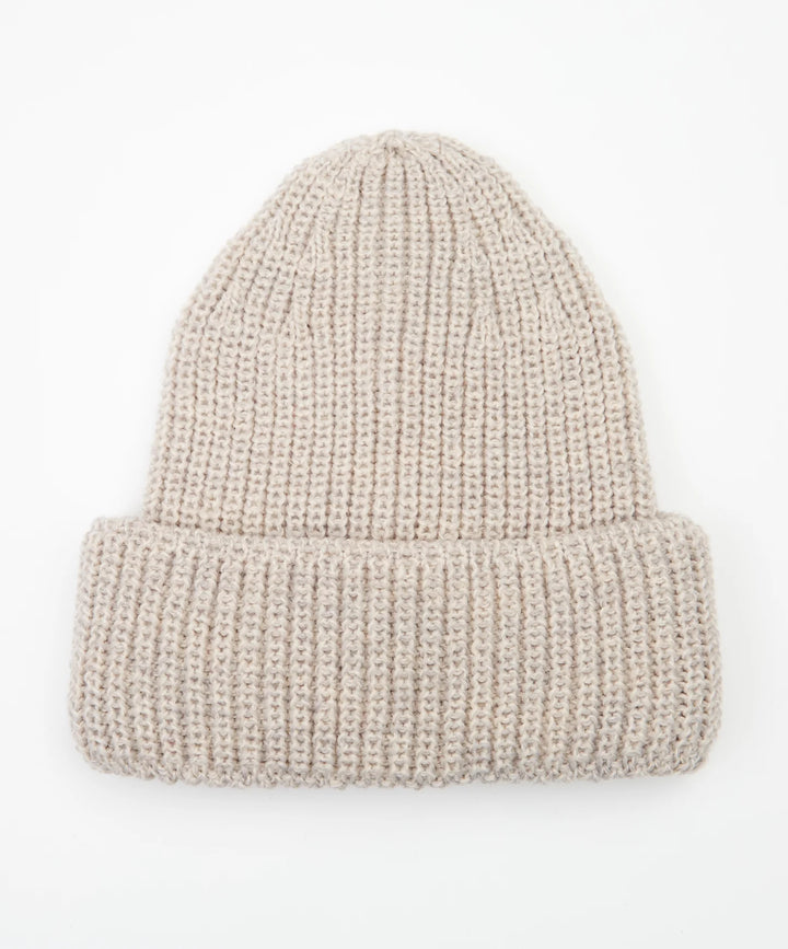 Chunky Ribbed Merino Hat in Natural