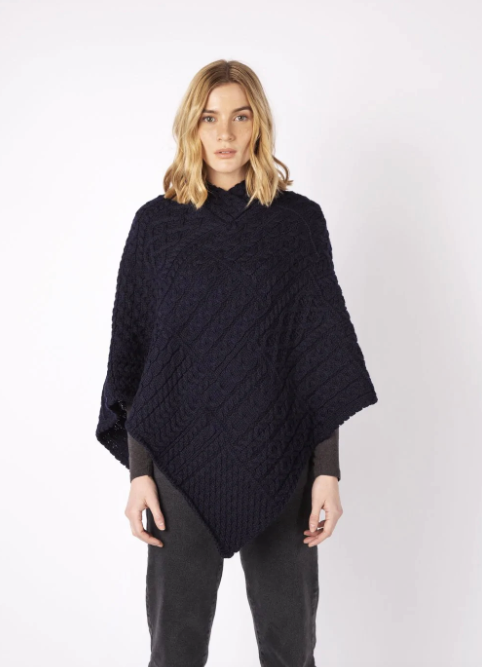 Navy Poncho