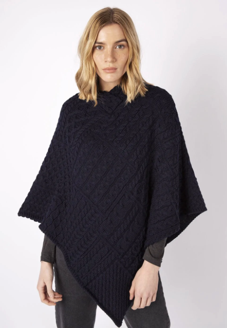 Navy Poncho
