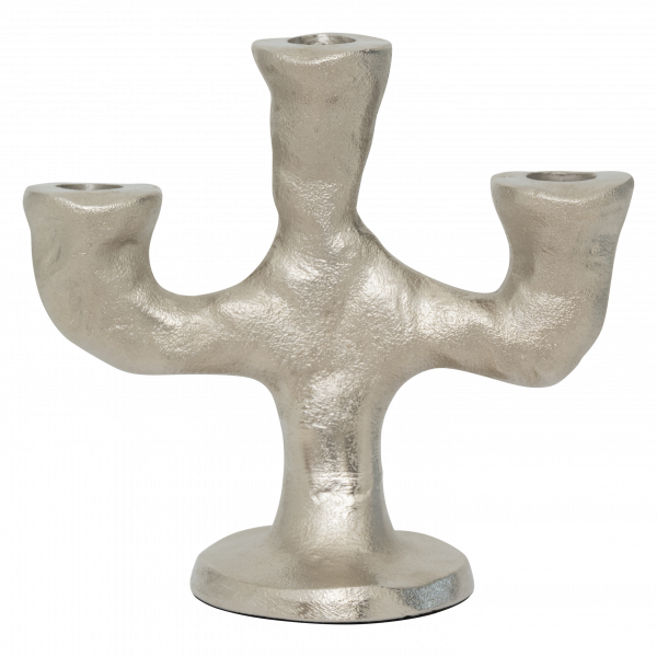 Silver Coral Candle Holder