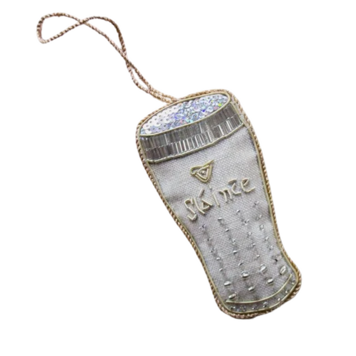 Irish Linen Handmade Pint of Stout Decoration