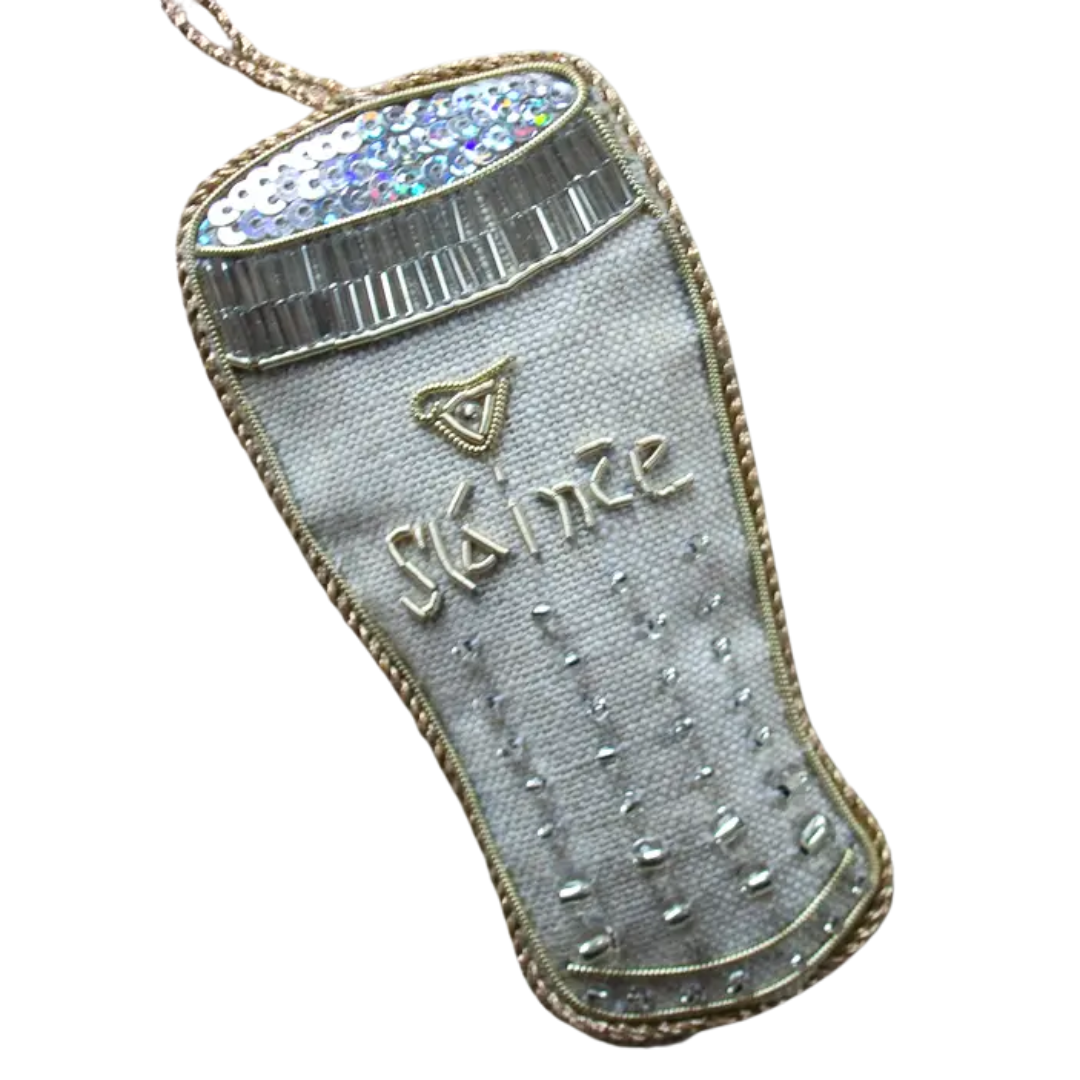 Irish Linen Handmade Pint of Stout Decoration