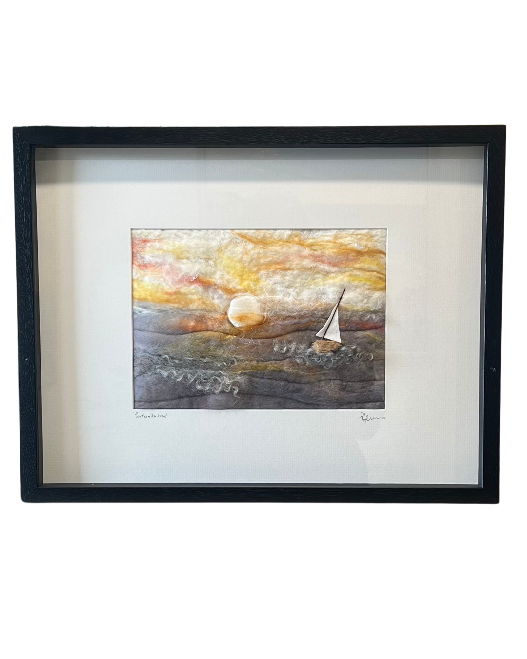 Portballintrae Sunset – Original Felt Artwork