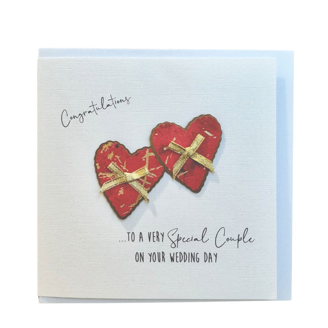 Special Couple, Red & Gold Wedding Card :W50