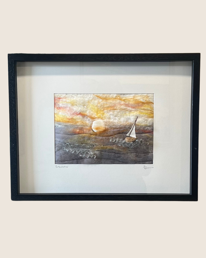 Portballintrae Sunset – Original Felt Artwork