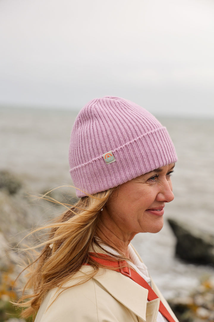 Malin Ribbed Beanie in Lavender Purple