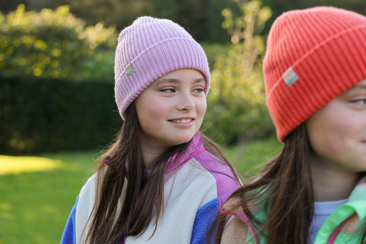 Malin Ribbed Beanie in Lavender Purple