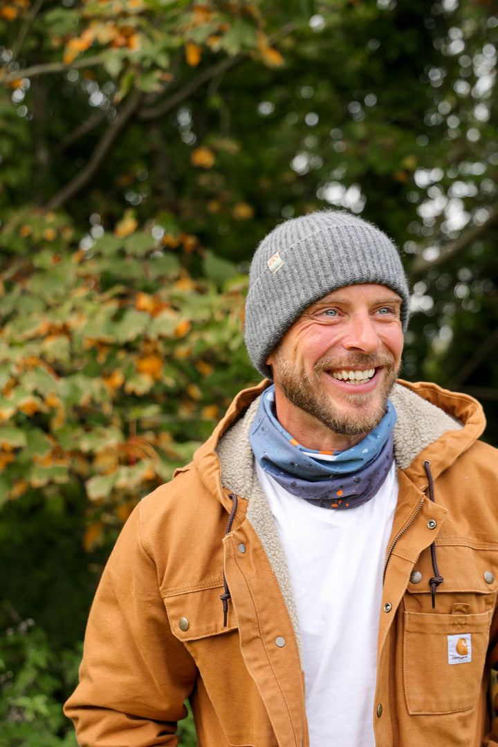 Malin Ribbed Beanie Slate Grey