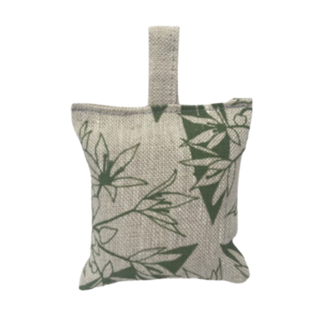 Irish Linen Lavender Sachet in Wild Garlic Floral Print