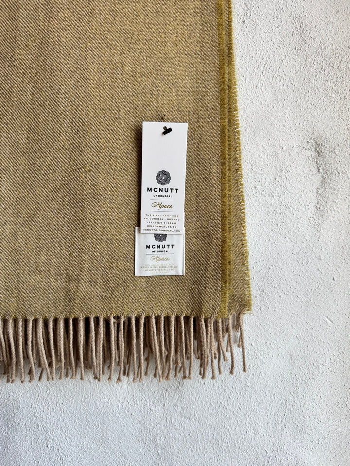 Merino, Alpaca Throw in Olive