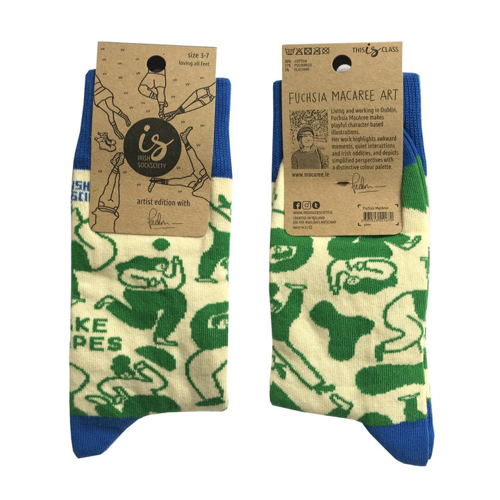 Make Shapes Socks in Green