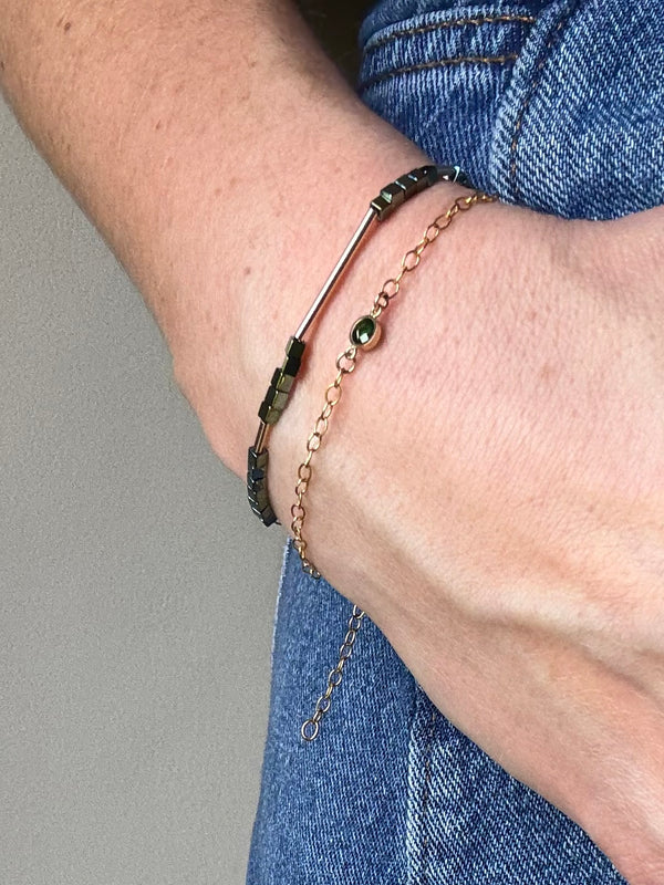 North Coast Rocks Green Beaded Bracelet