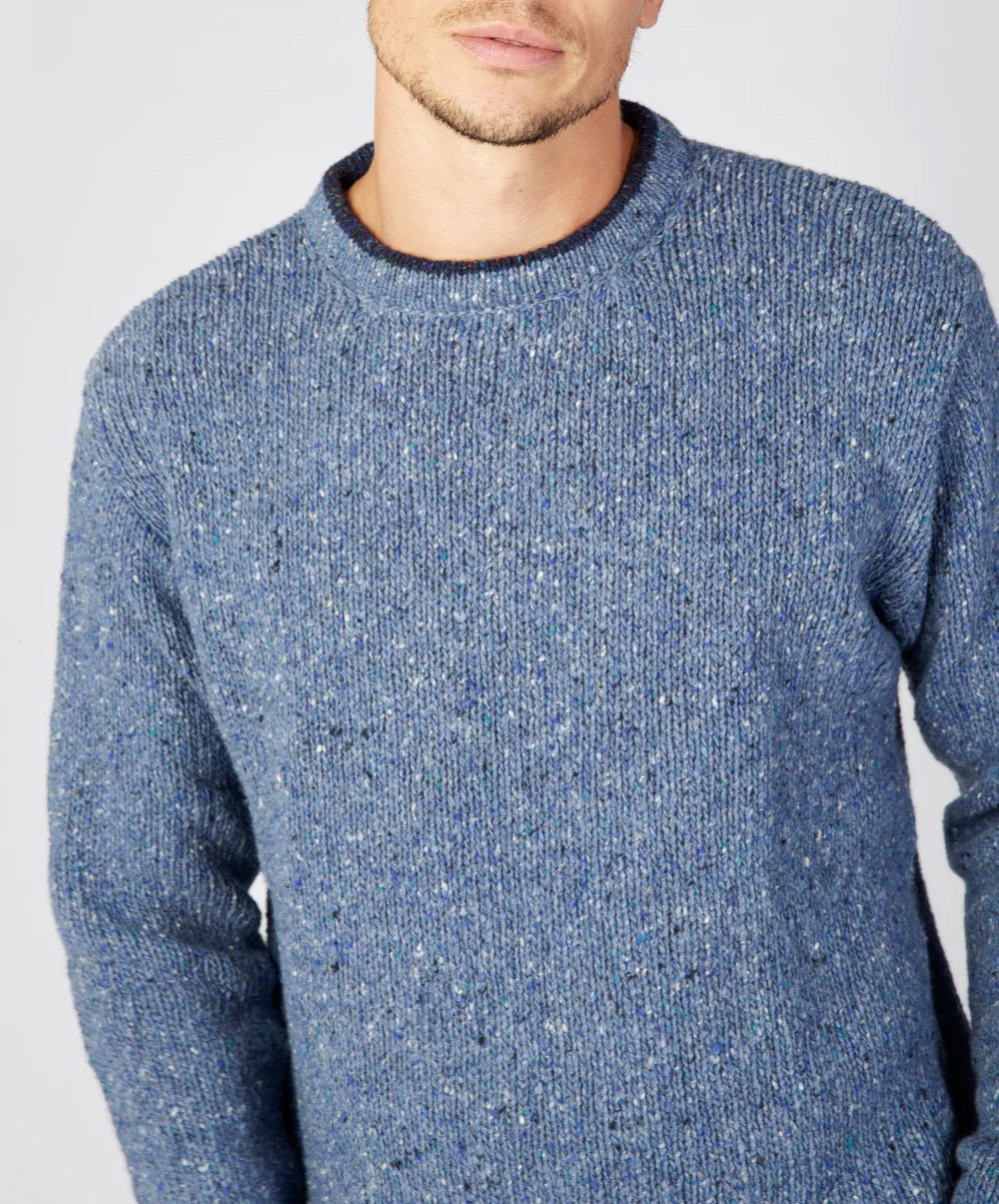 Roundstone Cashmere blend Sweater in Ocean Blue