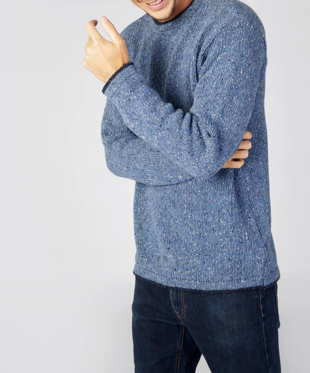 Roundstone Cashmere blend Sweater in Ocean Blue