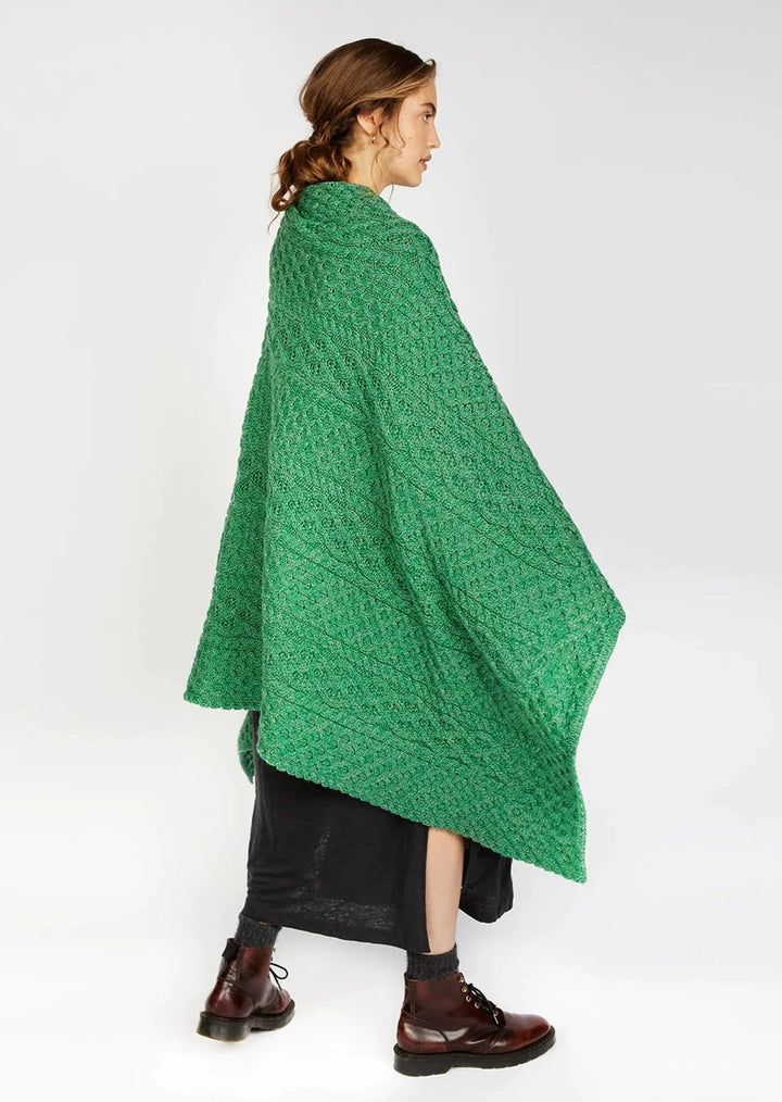 Merino Knit Throw in Green