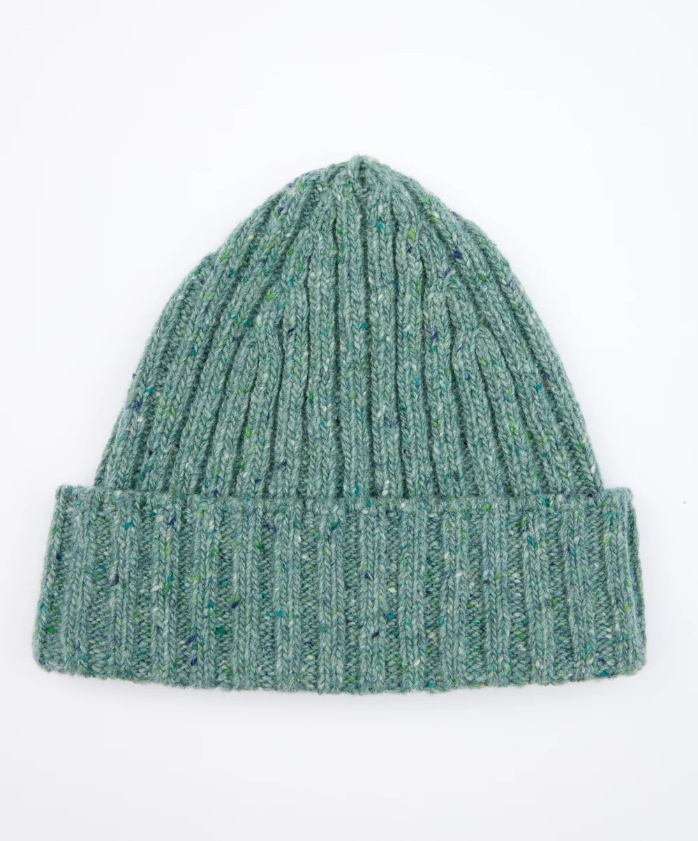 Luxe Ribbed Beanie Hat in Ocean Mist