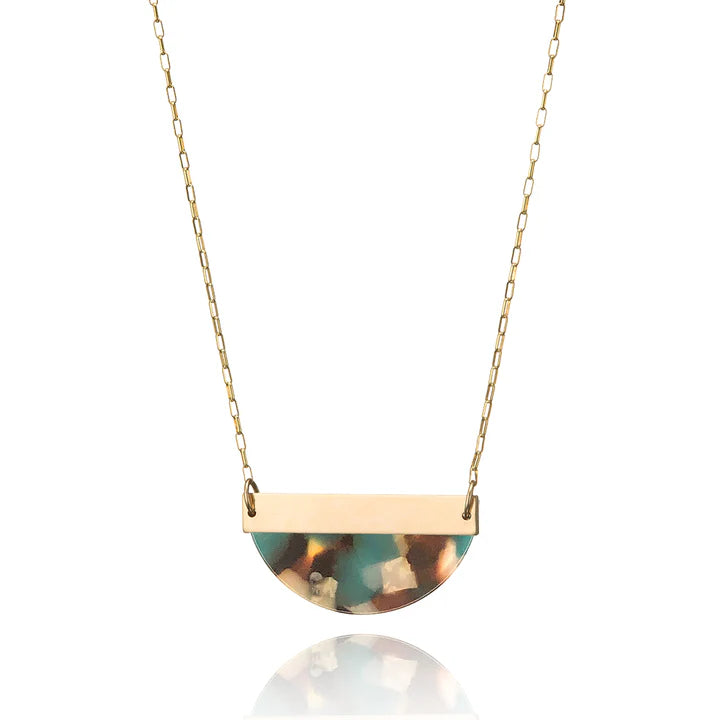Ocean Half Moon Pendant 14kt Goldfill