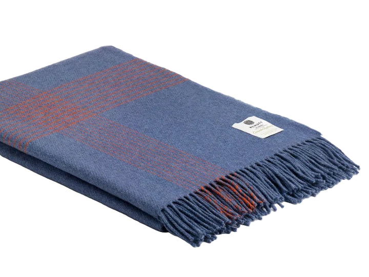Cashmere Merino Throw in Aspen Provincial Blue