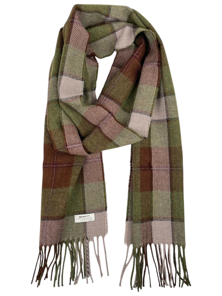 Merino Scarf in Autumn Plaid