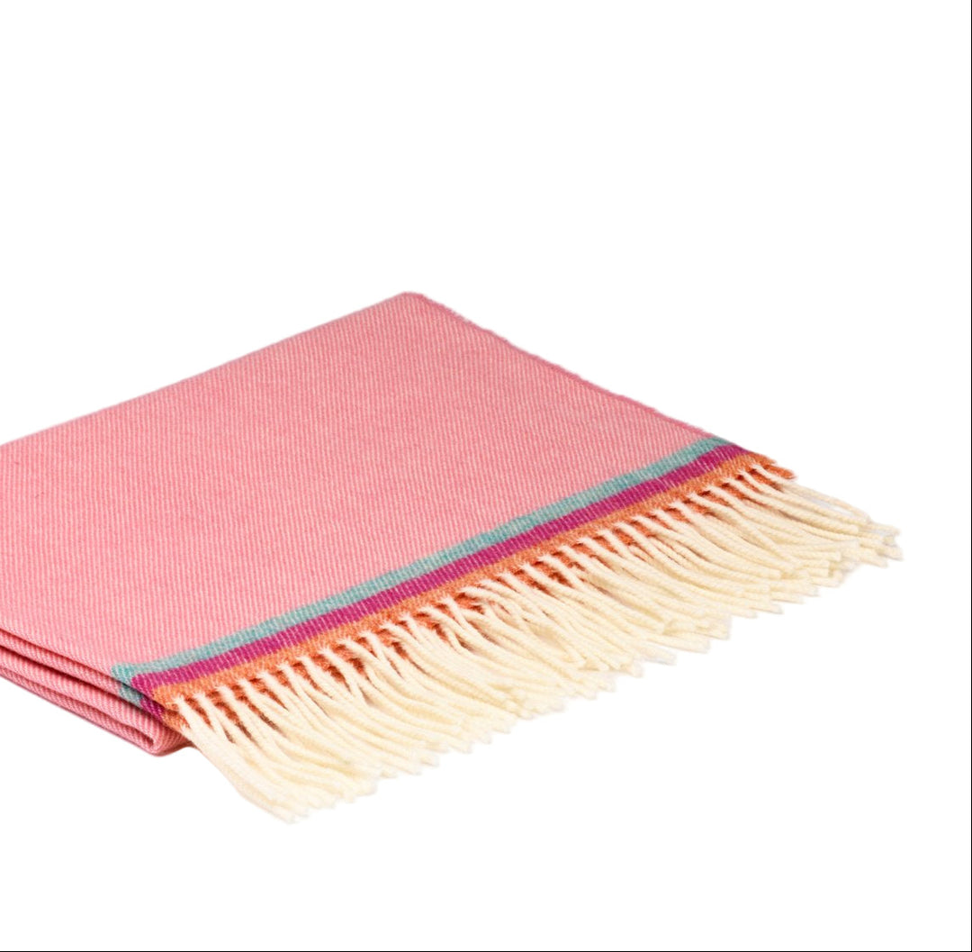 Lambswool Baby Blanket Pink Flamingo