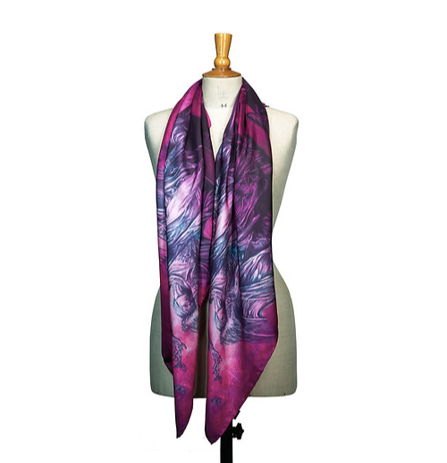 Silk Scarf in Banshee Pink -  Large