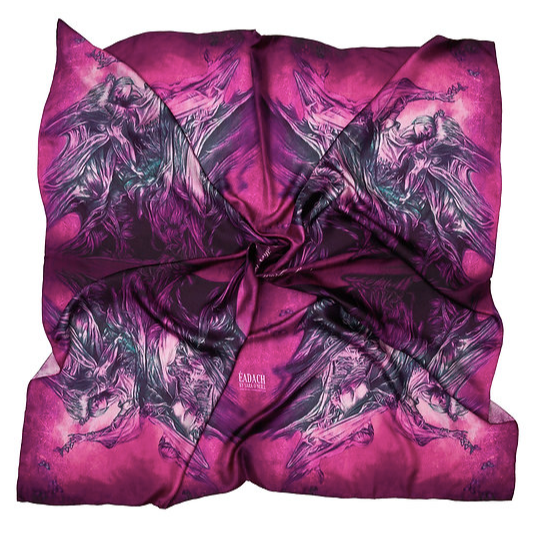 Silk Scarf in Banshee Pink -  Large