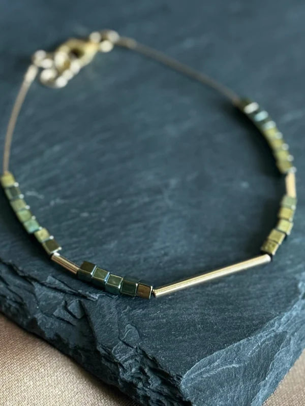 North Coast Rocks Green Beaded Bracelet