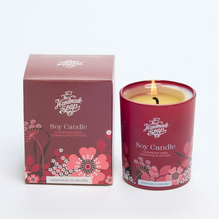 Scented Soy Candle - Coriander Seed, Geranium & Vetiver 210g