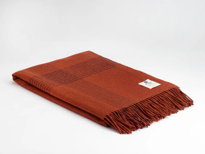 Cashmere Merino Throw in Aspen Burnt Orange